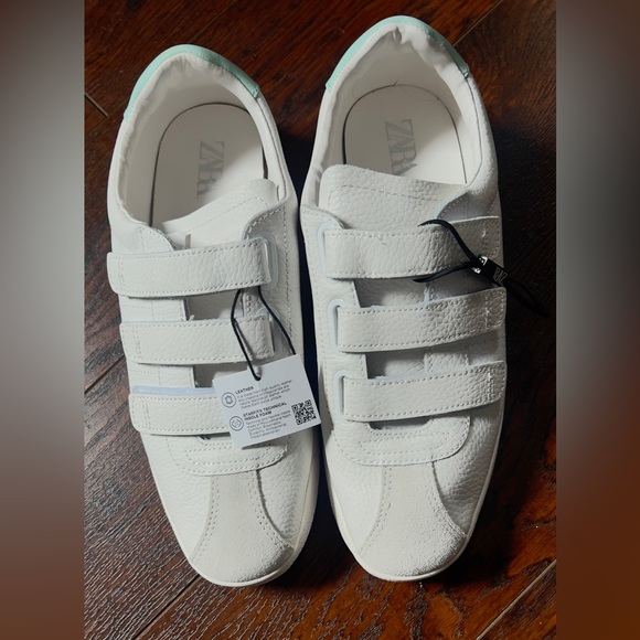🆕Zara Leather 3 Strap Velcro Size 40 - Picture 12 of 14